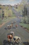 Кондратьев Л.А. Весенние велогонки. 1963